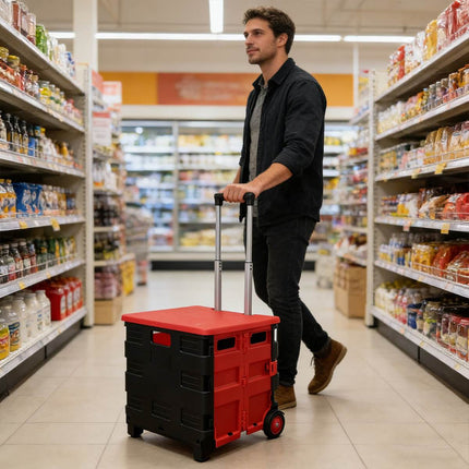 Portable Multi Function Foldable Trolley Case Telescopic Handle Wheels Luggage