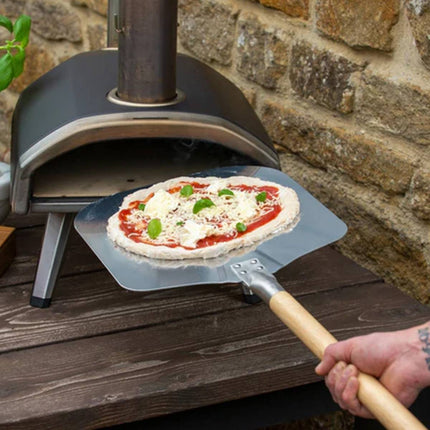 Detachable Aluminum Pizza Peel Wooden Handle 12 Inch