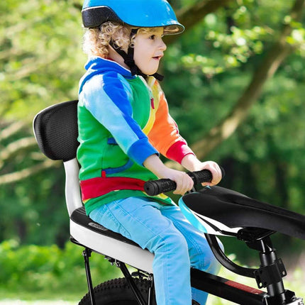 Padded Rear Passenger Bike Seat Kit With Backrest Handle