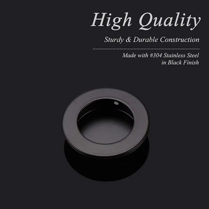 Inward Hinged Circular Invisible Handle Cabinet Furniture Embedded Pull Handle