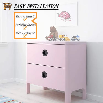 Inward Hinged Circular Invisible Handle Cabinet Furniture Embedded Pull Handle