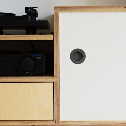 Inward Hinged Circular Invisible Handle Cabinet Furniture Embedded Pull Handle