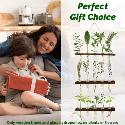 Wall Mounted Hydroponic Test Tube for Home Office Indoor Garden Decorative Vase