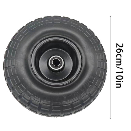 2PCS Heavy Duty PU Foam Tires 4.10/3.50-4 Flat Free Wheels For Tool Cart Wagon