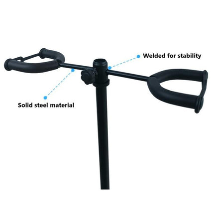 2/3Head Guitar Stand with Height Adjustment Foldable Holder Guitar Stand Bass