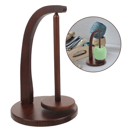 Wooden Rotating Yarn Holder Stand for Knitting Crochet Bobbin Wool Dispenser