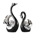 Swan Ceramic Tabletop Ornament Set Home Decor Figurine Gift Room Decoration Art
