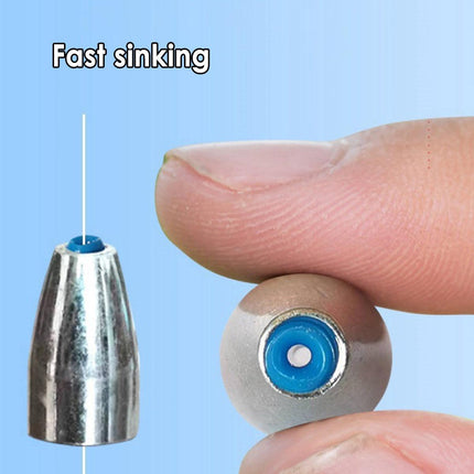 Carbon Steel Fishing Bullet Weight Plastic Core Soft Sinkers Tackle Accessories