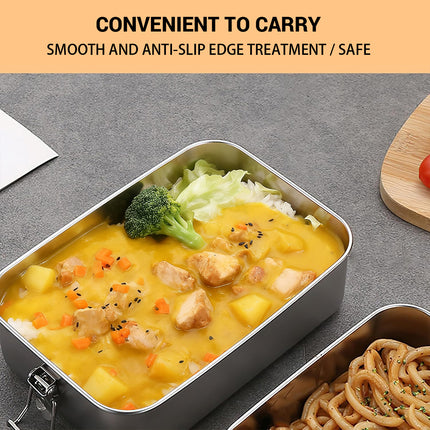 Stainless Steel Lunch Box Food Grade Portable Leakproof Durable Container