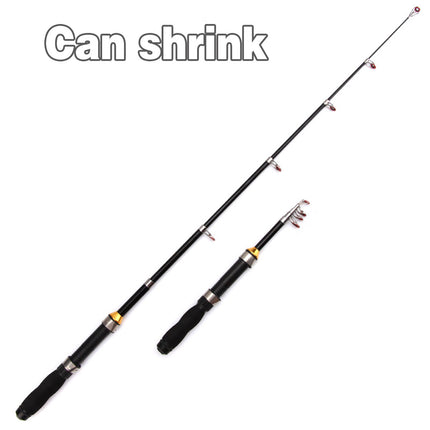 Portable Mini Fishing Rod Fishing Gear Compact Travel Rods for Outdoor Sports