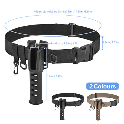Fishing Wading Belt Rod Holder Adjustable Wader Fishing Waist Belt Fly Fishing