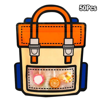 50pcs Portable Gift Bags Toy Snack Packing Bags Small Clear Storage Pouch