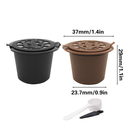 6PCS Reusable Coffee Capsule Coffee Filter Food Grade Fit Most Coffee Machines
