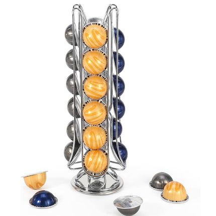 24 Coffee Capsule Holder Rack Storage Stand Pod Display Organizer Shelf Kitchen