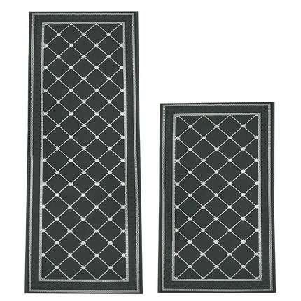 Household Floor Mats 2 Piece Set Non Slip Water Absorbent Dust-Proof Floor Mat