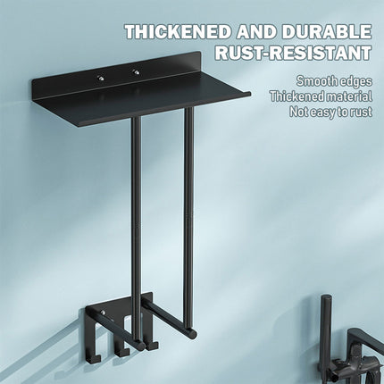 Bathroom Towel Rack Wall Mounted Storage Shelf Multifunction Holder for Toilet