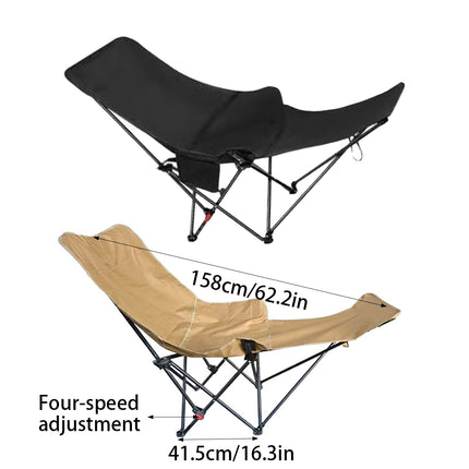 Portable Adjustable Outdoor Camping Chair Recliner Folding Lounge Camp Chair