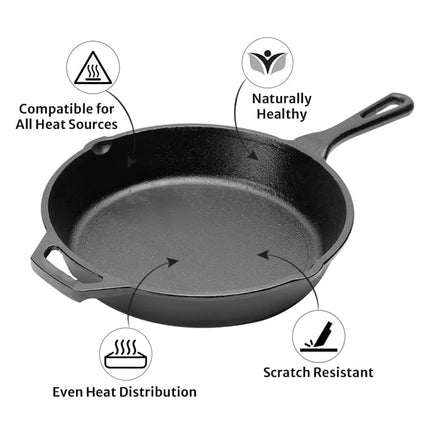 Nonstick Frying Pan 30cm Cooking Skillet with Heat Resistant Helper Handle