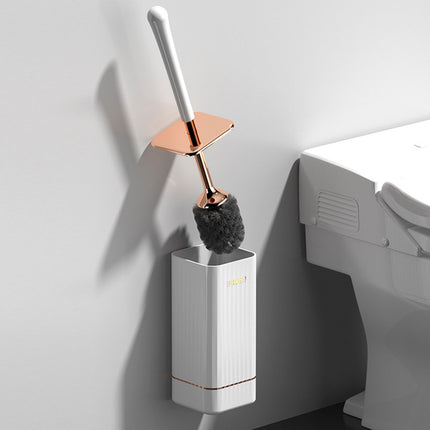 Wall Mounted Toilet Brush Holder Set Bathroom Cleaning Brush for Home Restroom