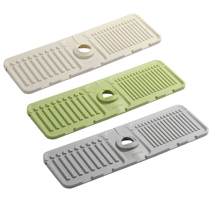 Faucet Draining Pad Narrow Sink Splash Guard Mat for Washbasin Water Catcher