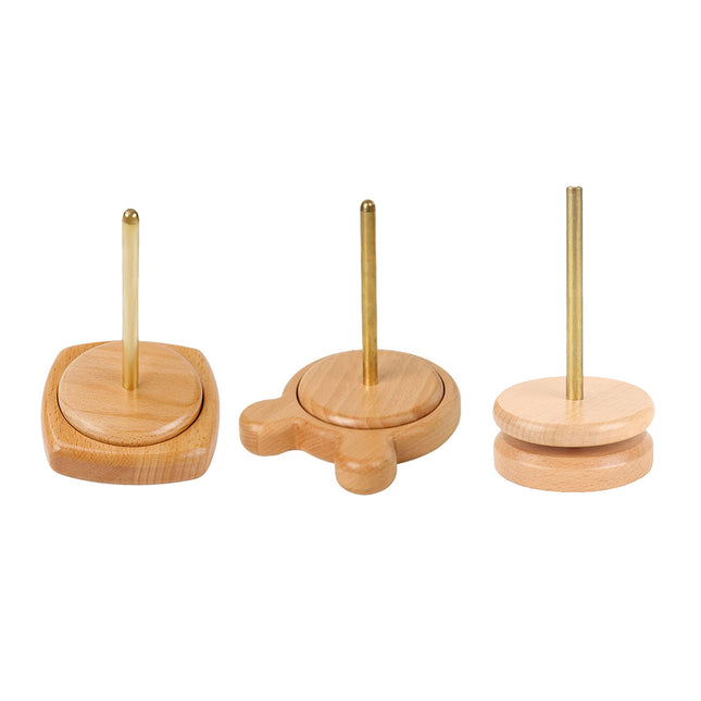 Solid Wood Rotatable Yarn Holder Durable for Knitting Crocheting Weaving Craft