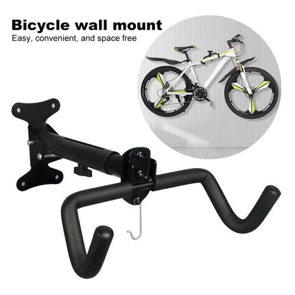 Telescopic Bike Wall Mount Double Hook Padded Frame Hanger