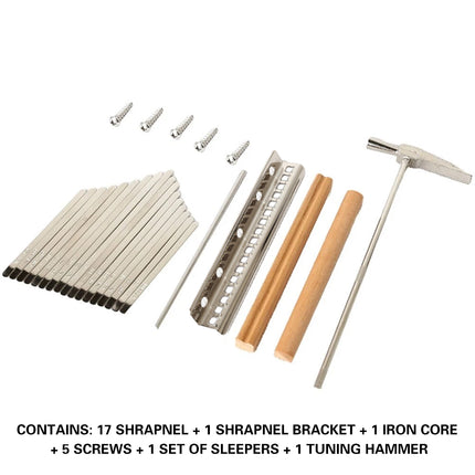 17-Tone Keyboard Set with Soundboard and Tuning Hammer for Musical Instrument