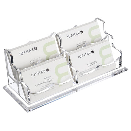 Acrylic Business Card Holder Desk Name Card Display Stand for Office Desk