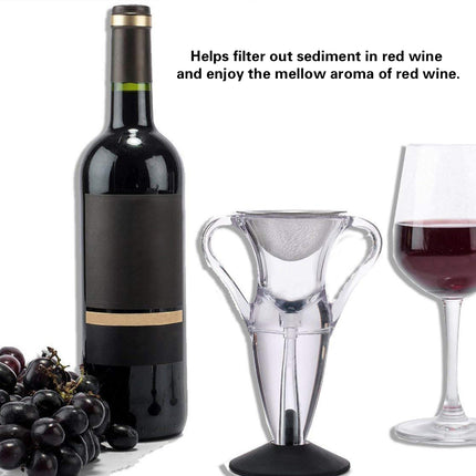 Wine Rapid Aerator Decanter Clear Glass Easy Use For Home Party Bar Wine Tasting