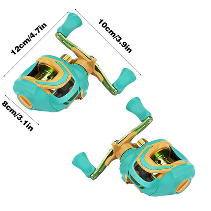 Fishing Reel Lightweight Durable Baitcasting Roll Freshwater Saltwater Angling