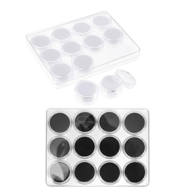 Transparent Round Gemstone Display Box Organizer Case with Lid Storage Packaging