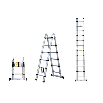 Retractable Ladder 320/380cm Aluminium Alloy Anti-Slip Striper Pedals Stable