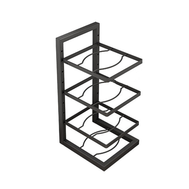 4 Tier Kitchen Cookware Storage Rack Pot Pan Organiser Countertop Cabinet Shelf