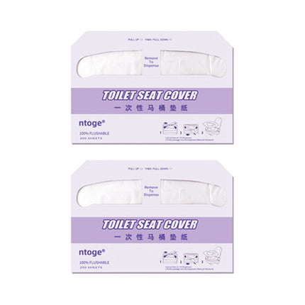 2PCS Travel Disposable Toilet Seat Covers Soluble Paper For Hotel Household Use