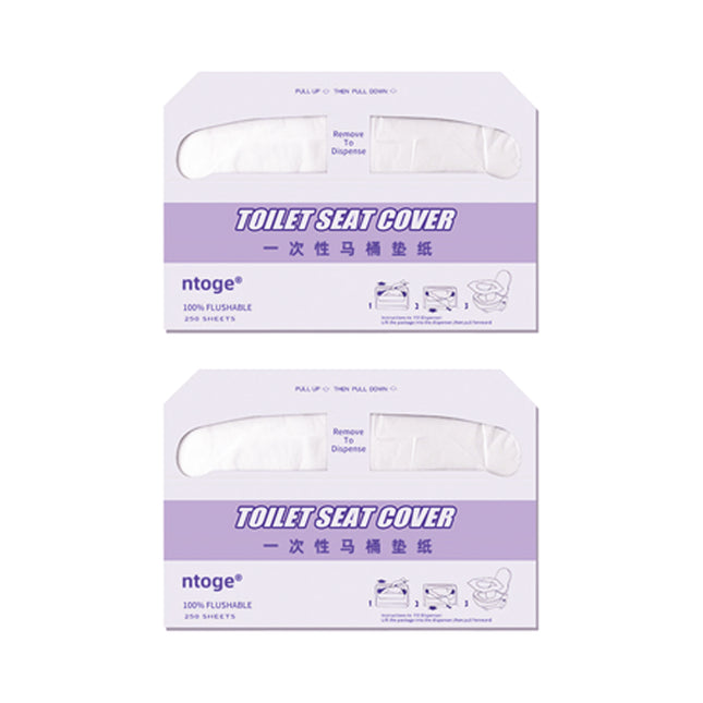 2PCS Travel Disposable Toilet Seat Covers Soluble Paper For Hotel Household Use