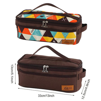Camping Cookware Storage Bag Portable Travel Wash Bag Tableware Organizer Case