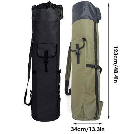 Multifunctional Cylinder Fishing Rod Bag Outdoor Gear Storage Carry Waterproof
