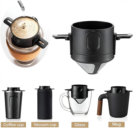 304 Stainless Steel Coffee Filter Reusable Cone Shaped Coffee Filter Durable