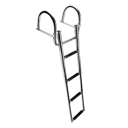 Marine Folding Ladder Yacht Telescopic Step Ladder with Arched Handrail for Boat