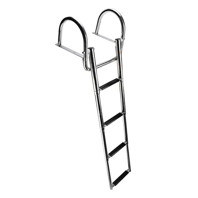 Marine Folding Ladder Yacht Telescopic Step Ladder with Arched Handrail for Boat