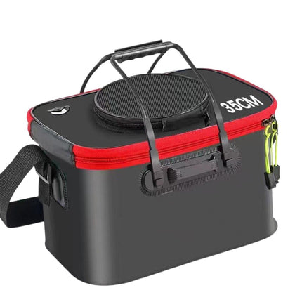 Portable Folding EVA Fishing Bucket Multi Use Live Fish Container with Strap
