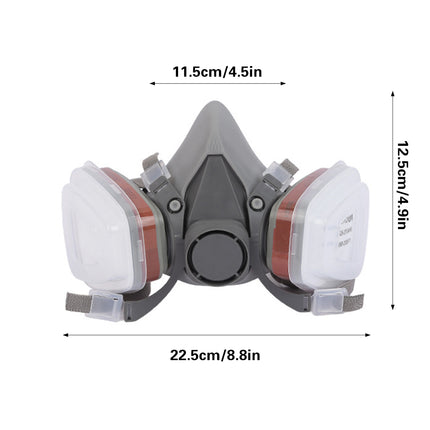 7PCS Protective Mask Set Respirator Spray Paint Renovation Dust Protection