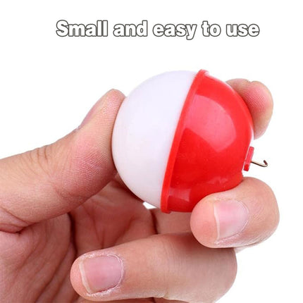 Fishing Bobbers Set 50PCS ABS Snap On Float Balls Spherical Tackle for Fishing