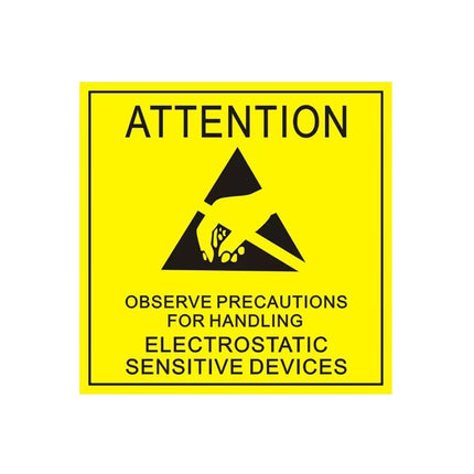 Anti Static Warning Sticker Label Easy to Use Eye-Catching for PC Electronics