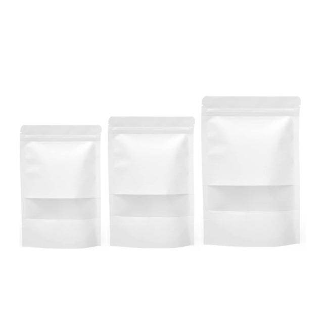100PCS Kraft Paper Bags with Clear Window Gift Bags Easy to Use for Small Items