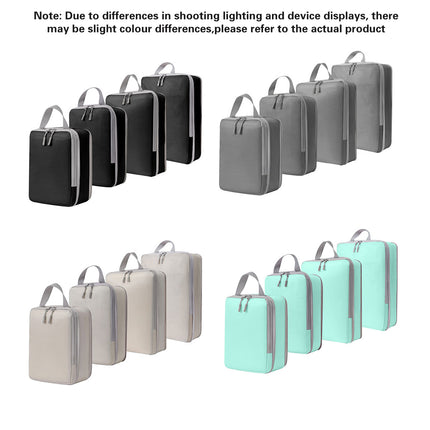 4PCS Storage Compression Bags Luggage Travel Packing Cubes Organiser Suitcases