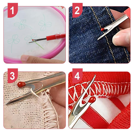 20 PCS Seam Ripper With Safety Lid Sewing Stitch Cutter Embroidery Craft Durable