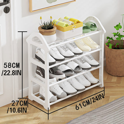 4 Tier Tree Shoe Rack Space Saving Organizer Stand for Entryway Hallway Storage