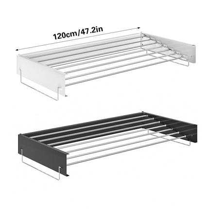Invisible Wall Mounted Indoor Foldable Clothes Drying Rack Space Saving Home