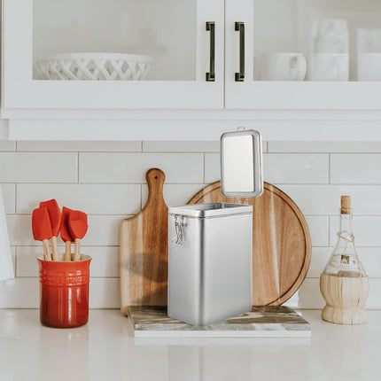 Tea Storage Canister Airtight Coffee Beans Container Iron Food Sealed Jar